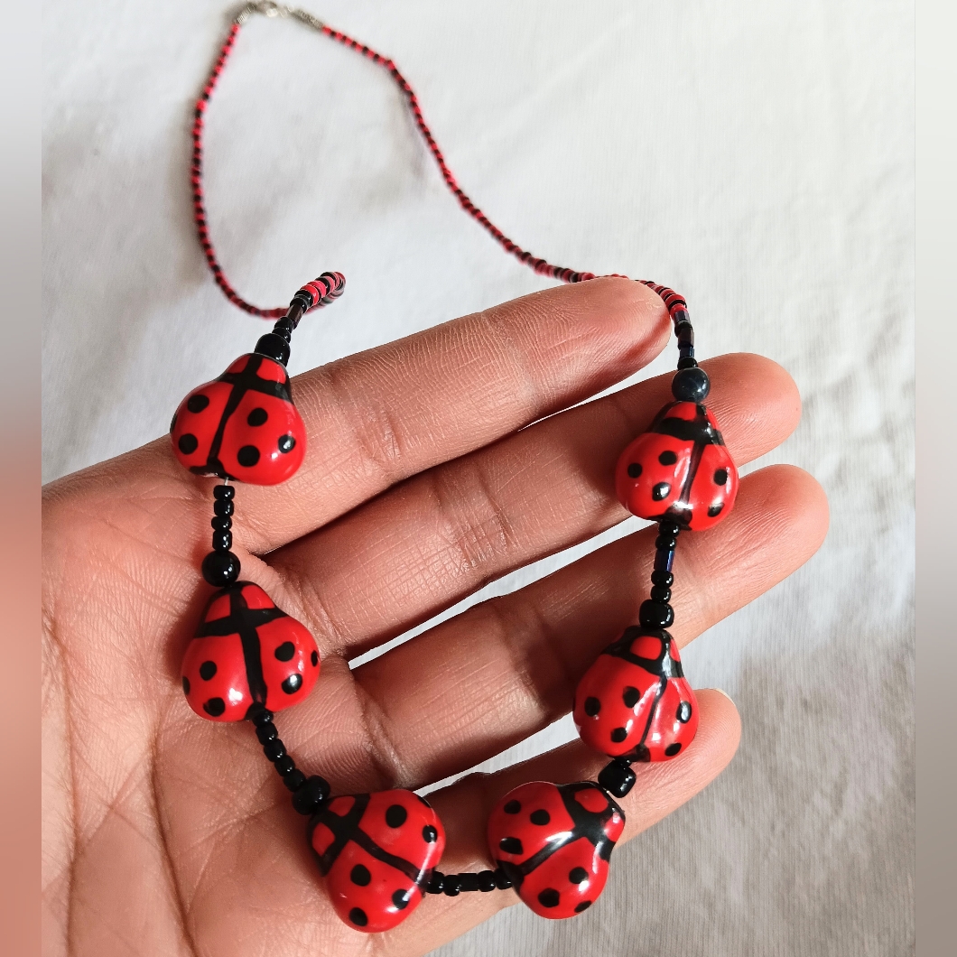 Really Cute Lady Bug Necklace 18" Inches